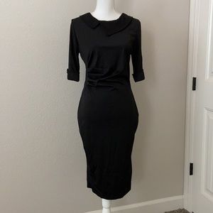 Black mid length dress